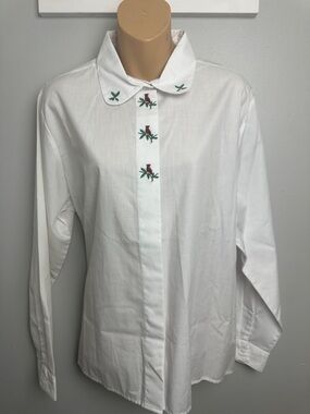 Vintage Hasting & Smith Collared Button Down Shirt with Cardinal Embroidery